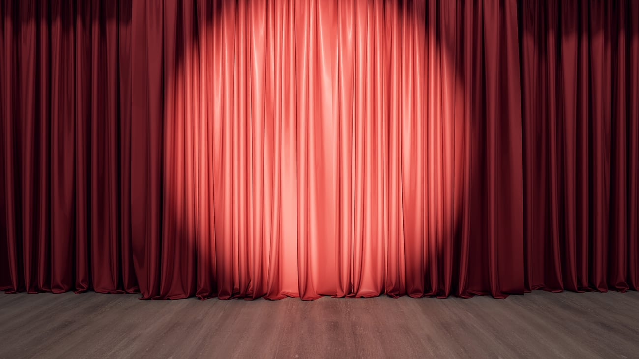  theatre curtain on stage