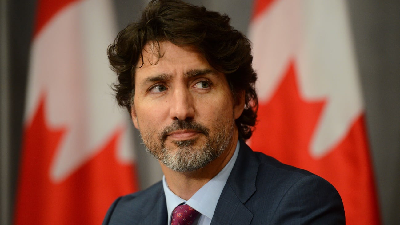 Justin Trudeau wearing a suit and tie