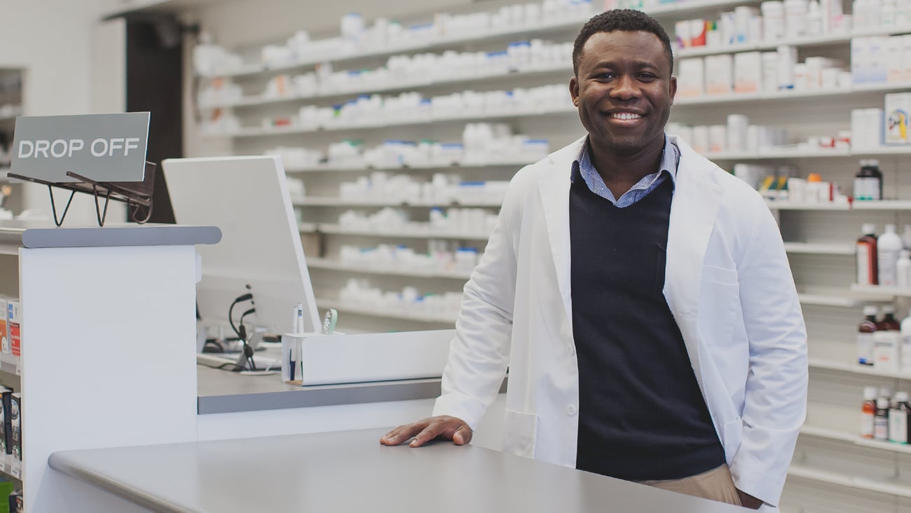 a person standing in a room