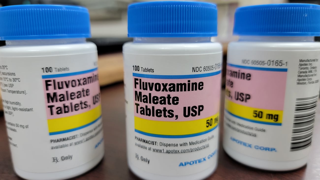 Fluvoxamine pill bottles