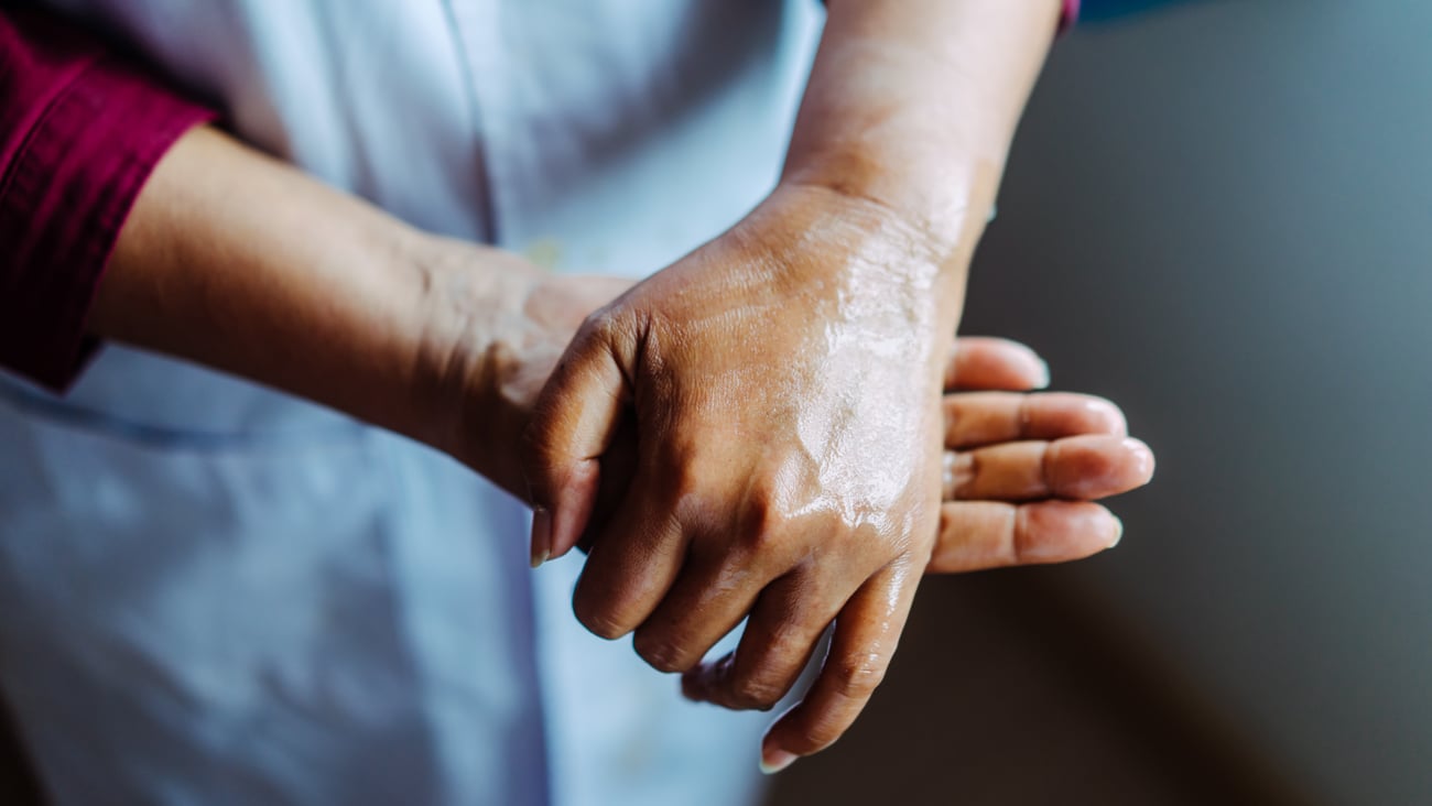 A pair of women's hands