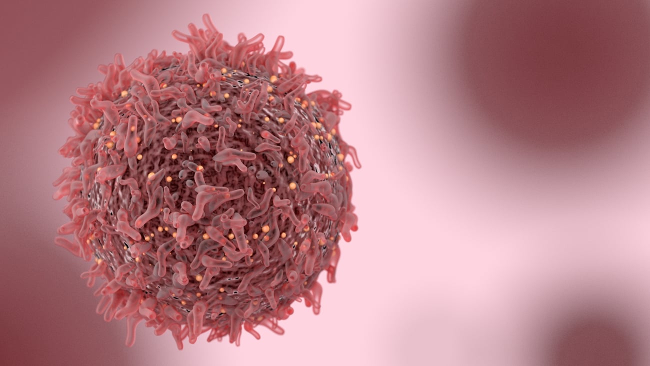 Cancer cell 3D rendering