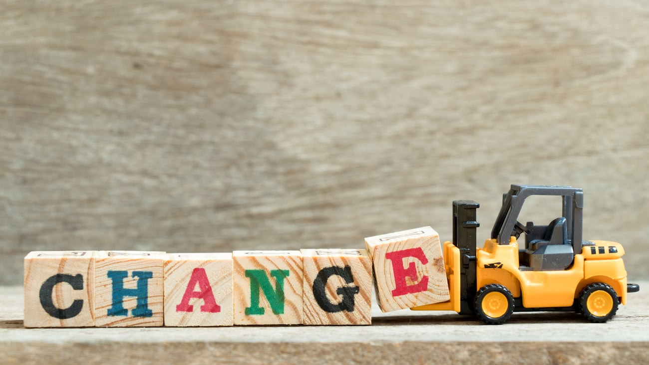 Children’s blocks spell out change... for managing change in the pharmacy