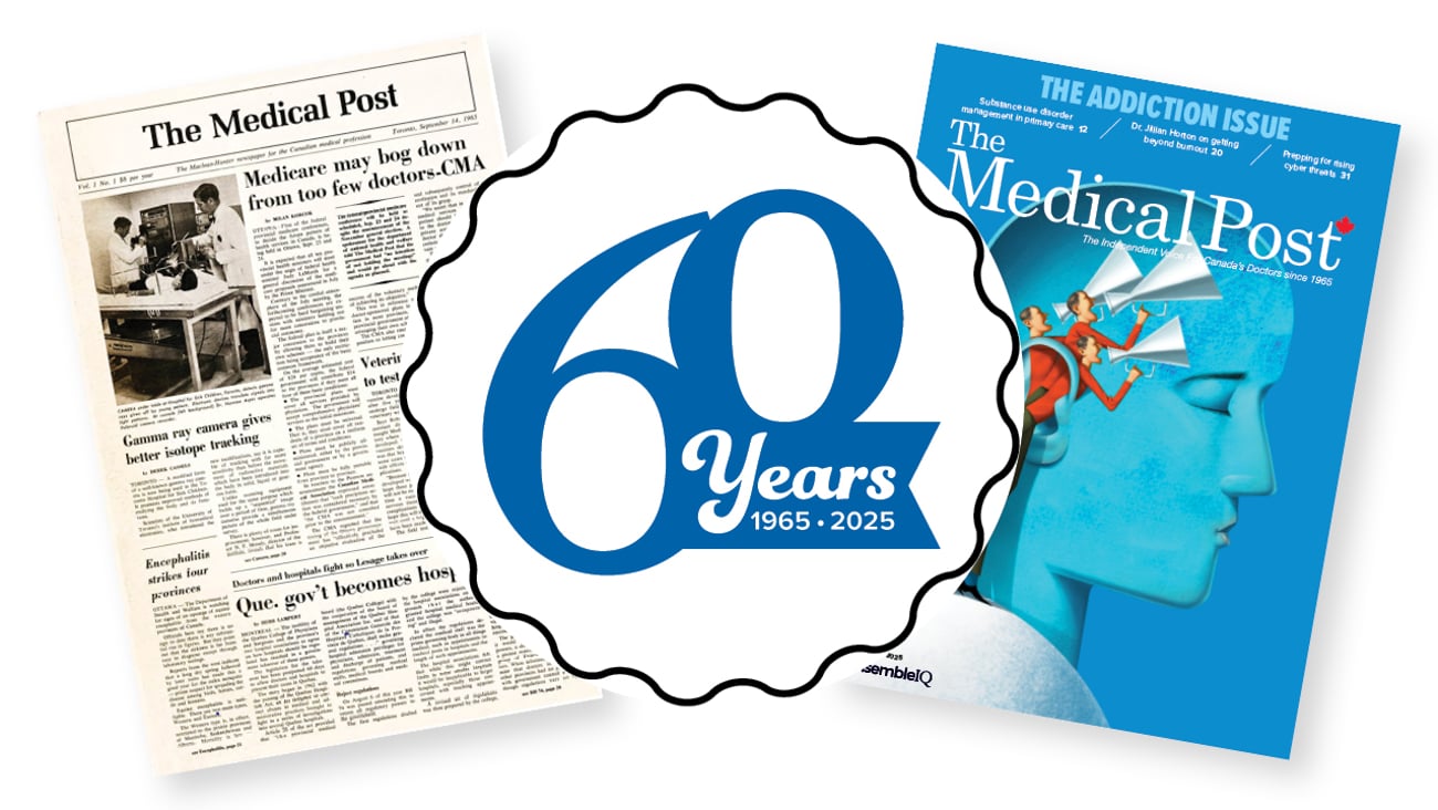 60th anniversary emblem for the Medical Post magazine