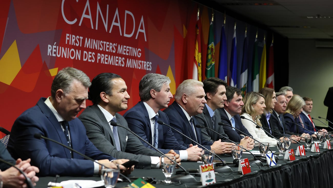 Canada's premiers and Prime Minister Justin Trudeau meet on Jan. 15, 2025