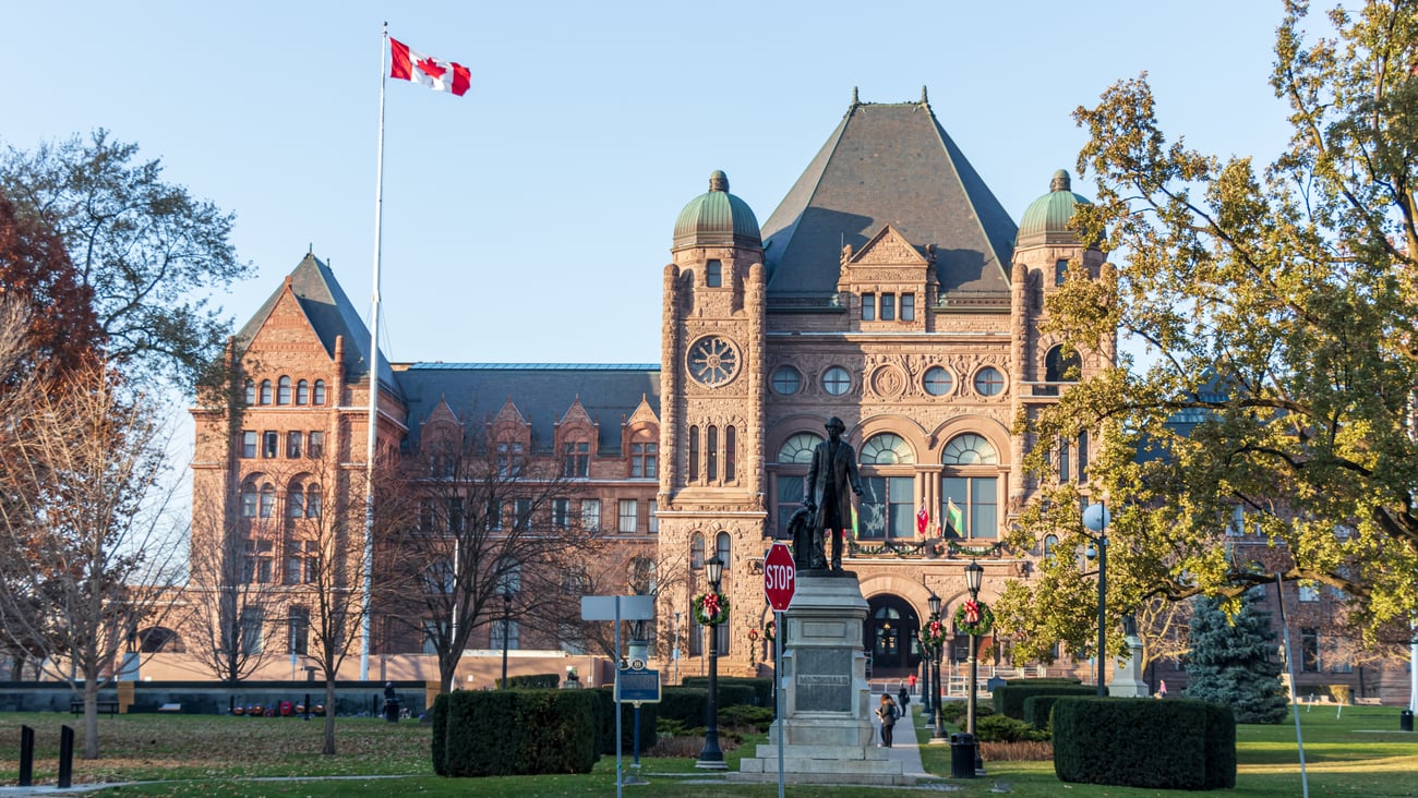 Queen's Park legislative buildings in Toronto