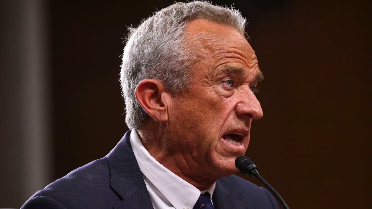 Robert F. Kennedy Jr., nominee for Secretary of Health and Human Services, testifies during his confirmation hearing on Jan. 29, 2025.