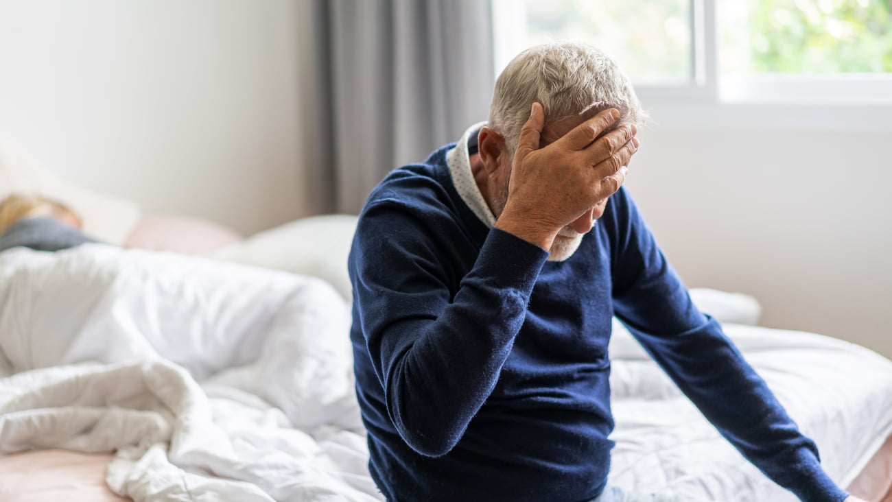A man suffering from a stroke