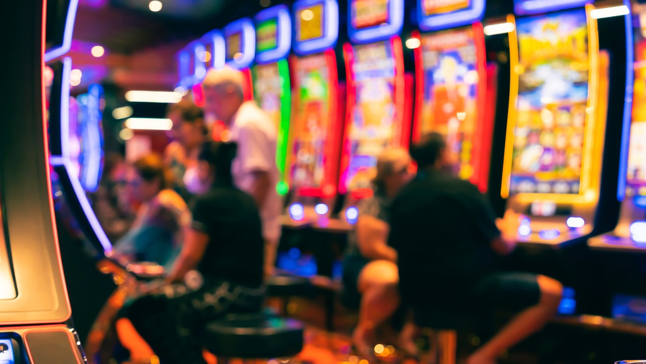 Slot machines at a casino.