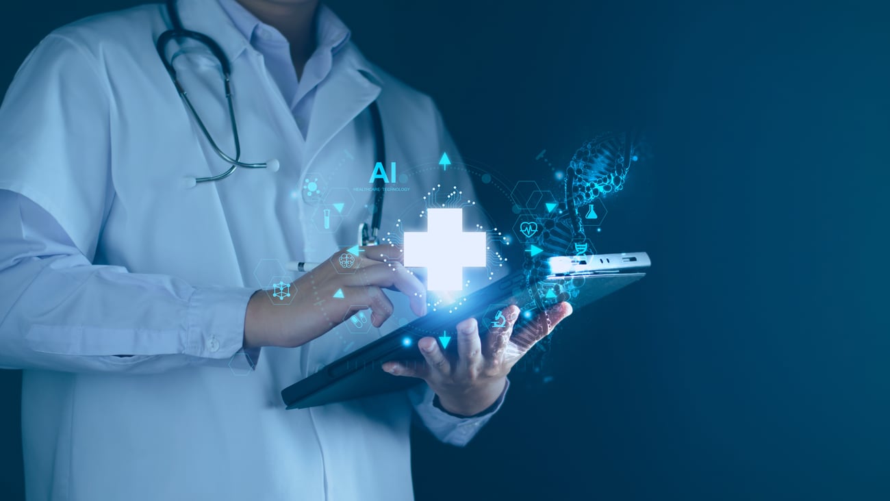 A doctor using AI.