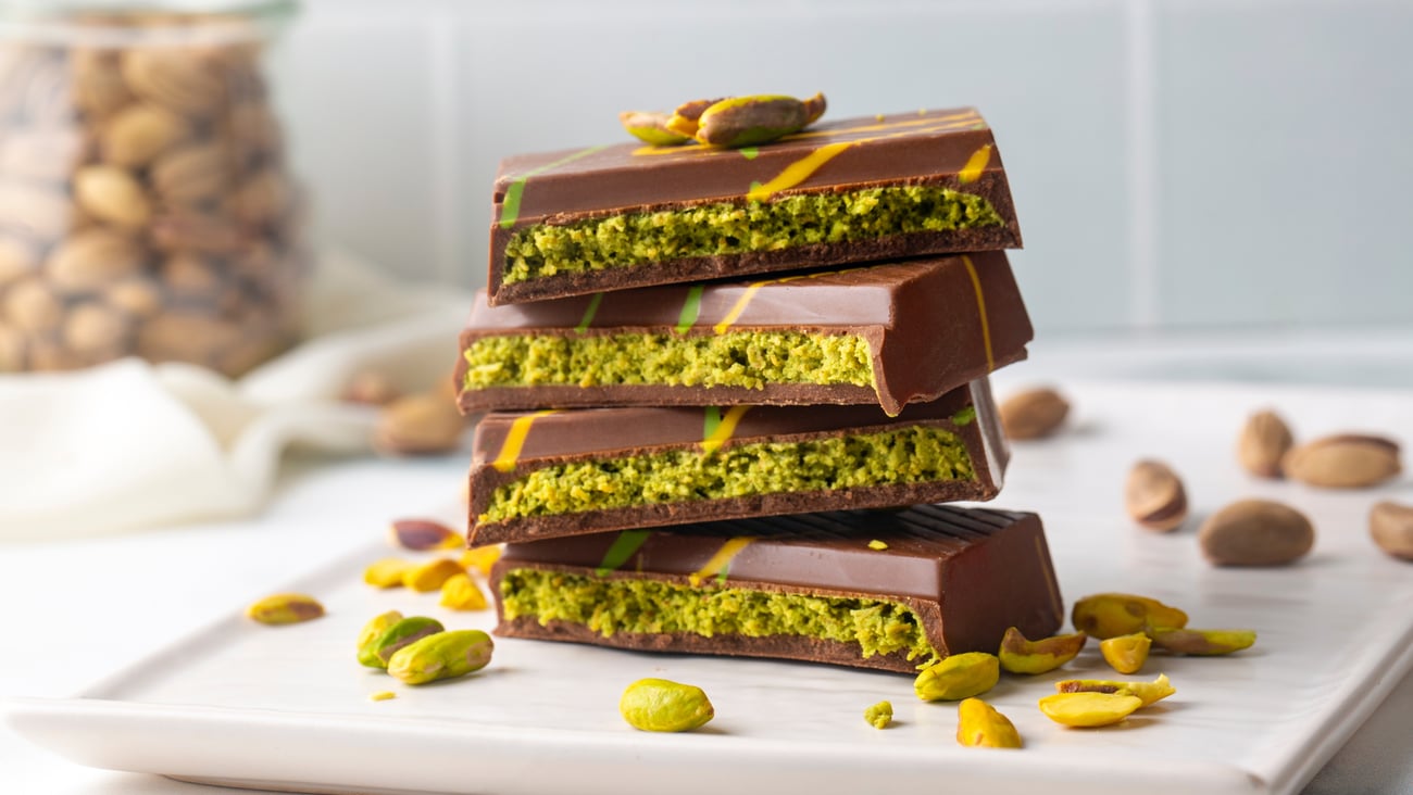 Pile of Dubai chocolate
