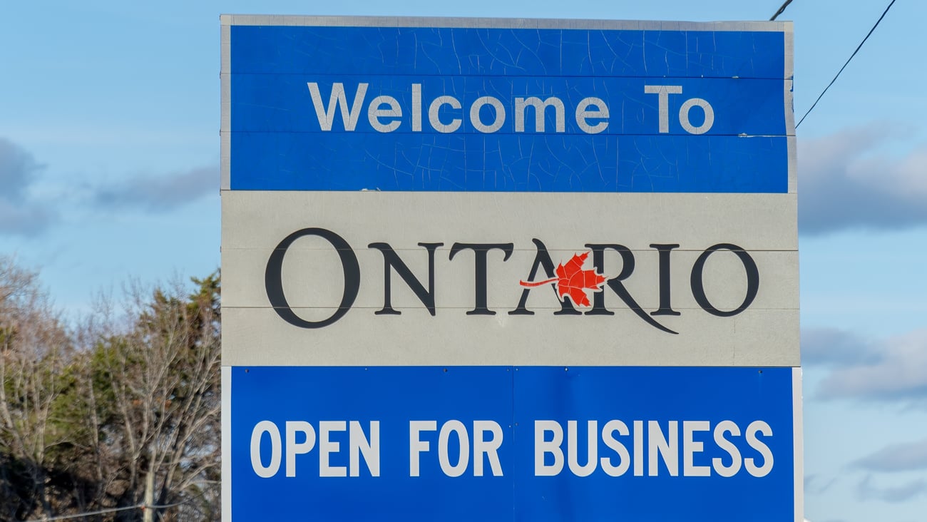 Ontario road sign