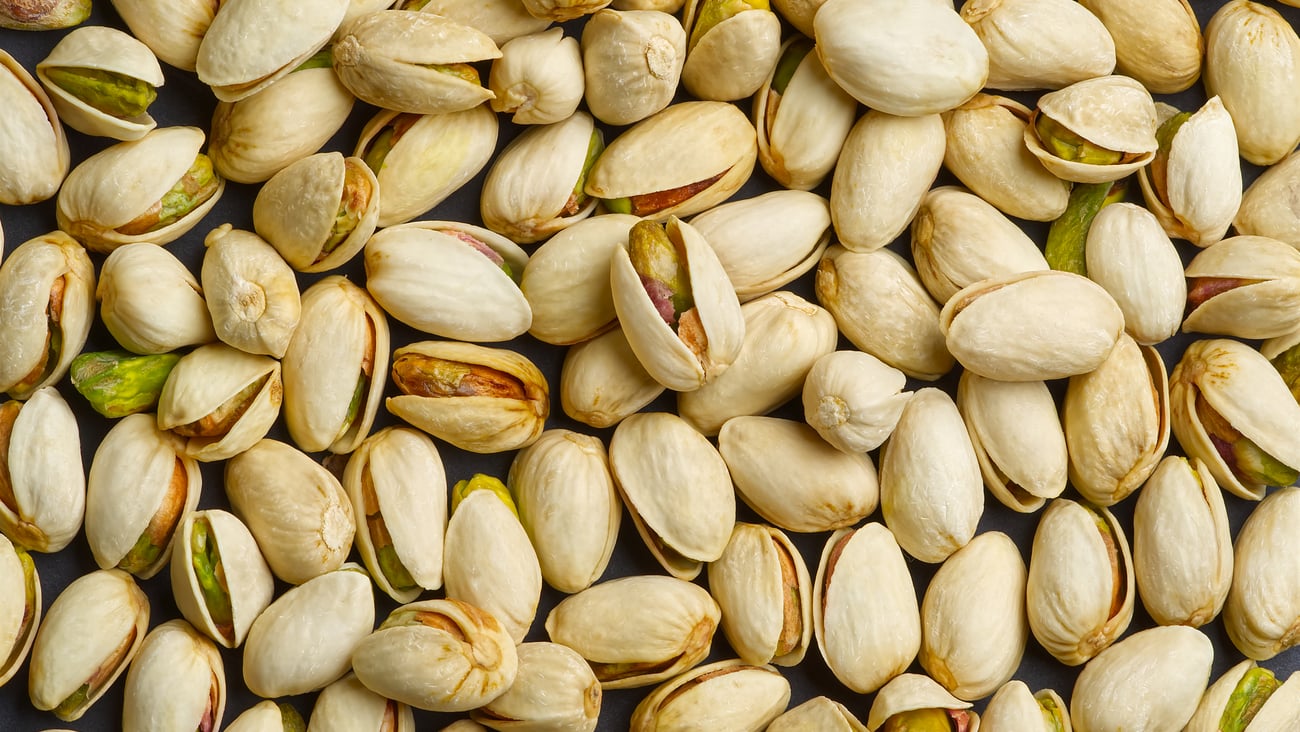 A bunch of pistachios