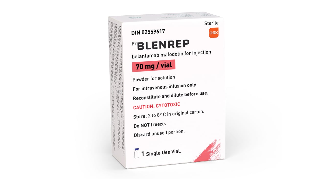 Box of Blenrep medication