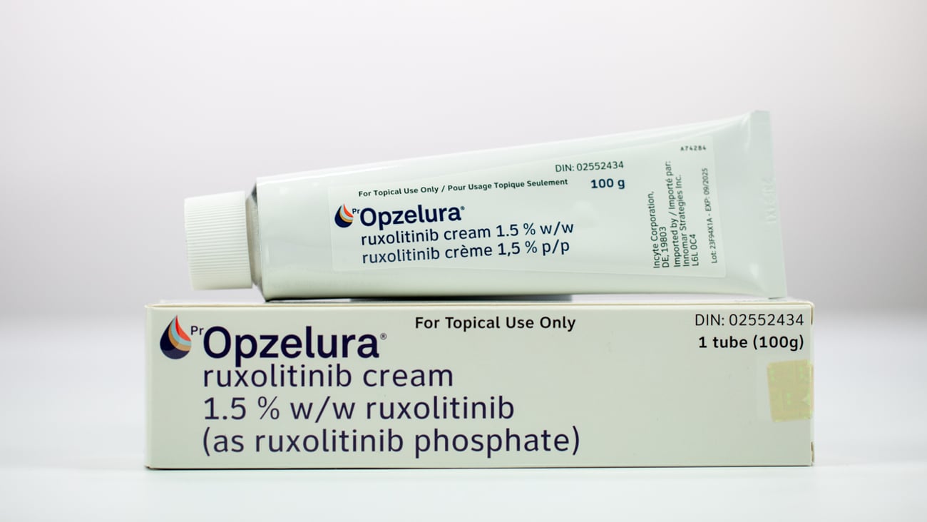 Opzelura ruxolitinib 1.5% cream, Incyte Biosciences Canada.