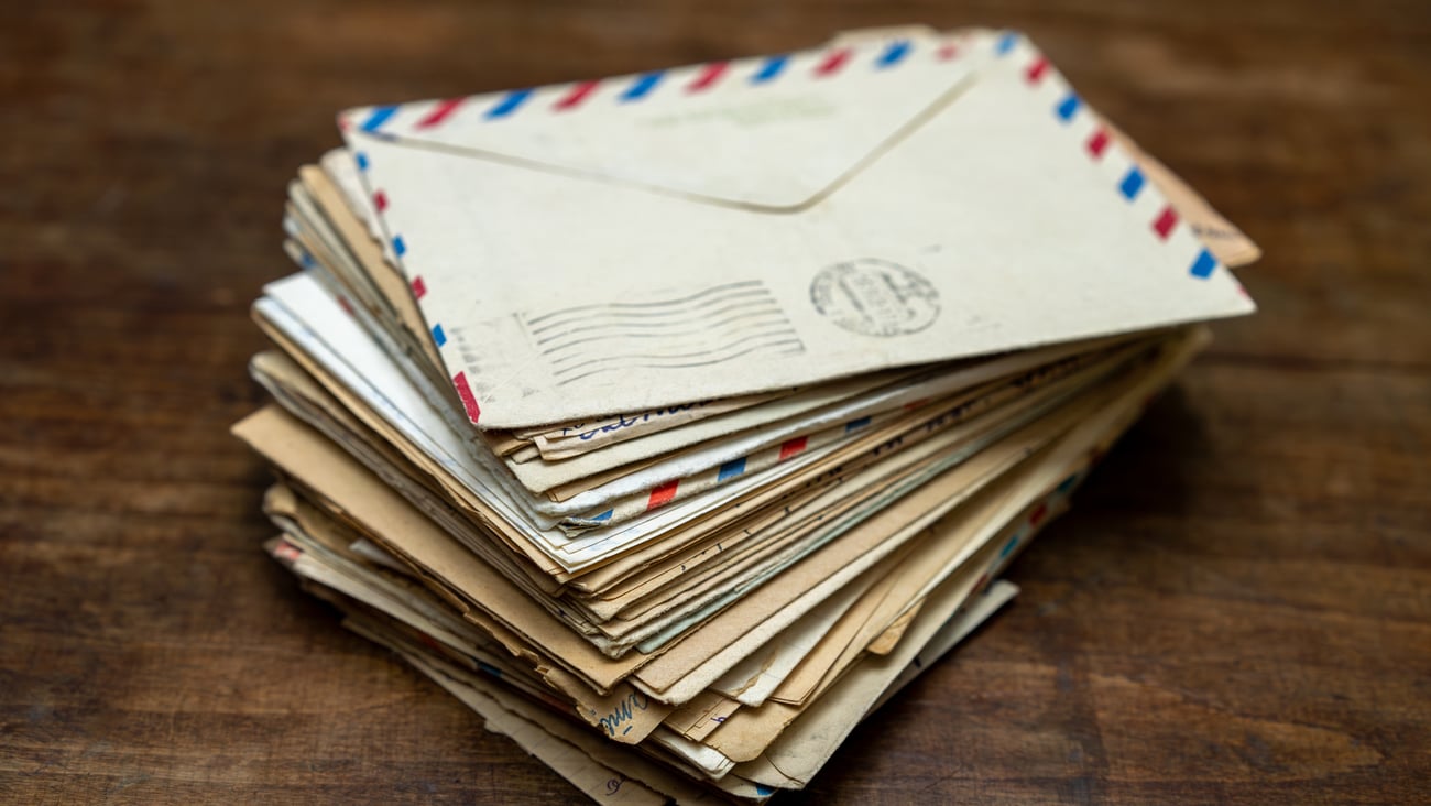 Pile of old letters
