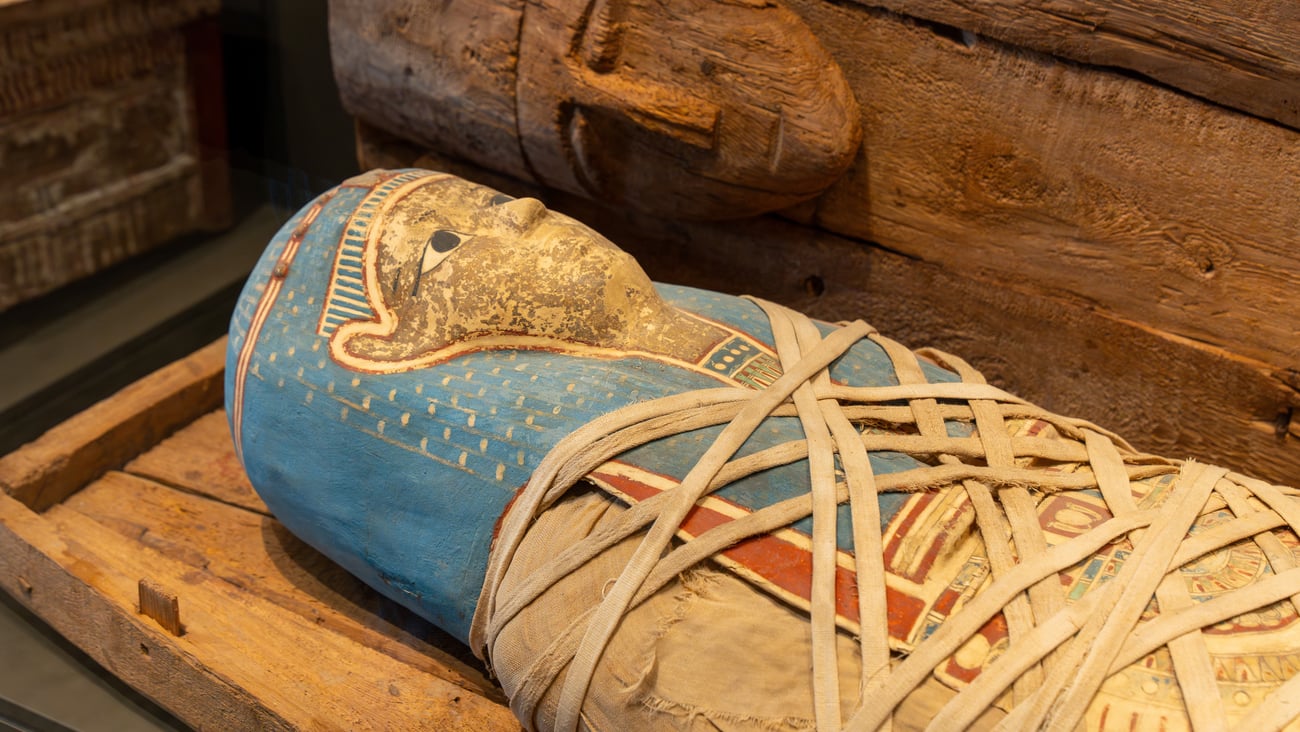 An ancient Egyptian sarcophagus