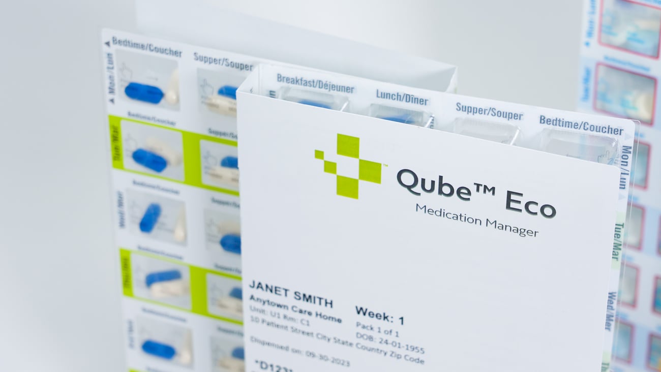 Qube Eco medication adherence packaging