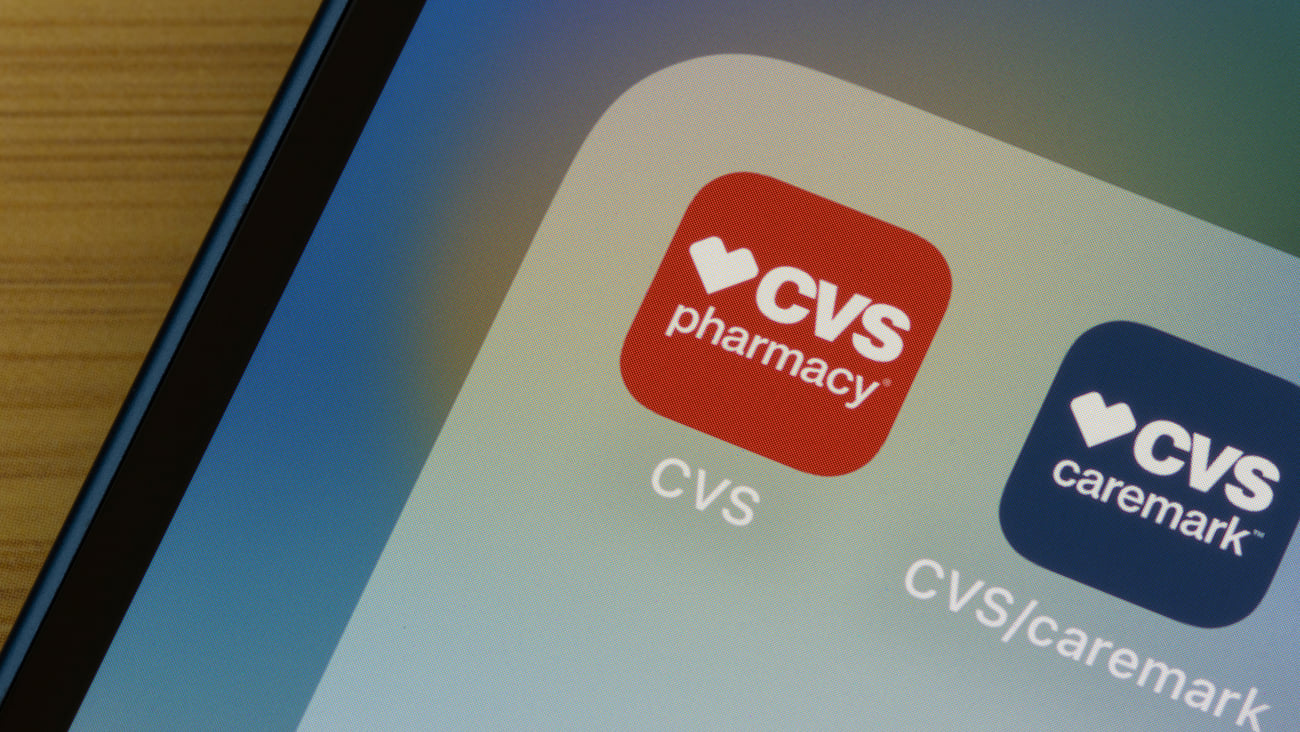 CVS and Caremark apps on a phone