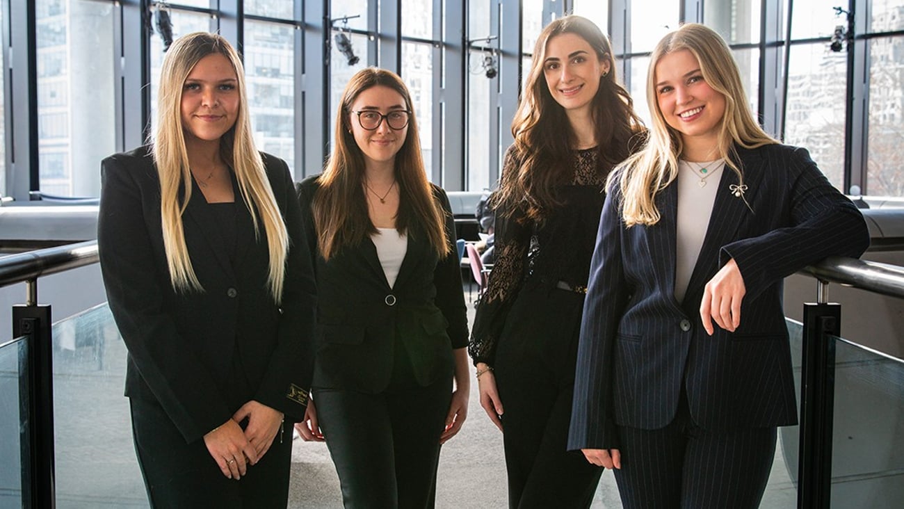 Second-year Doctor of Pharmacy (PharmD) students Montana Oreskovich, Madelyn Troisi, Efstratia Rodousakis and Sarah Williams
