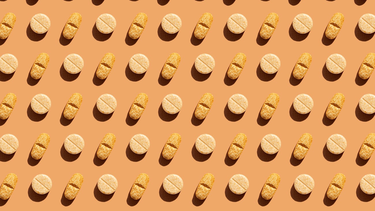 A pattern made of a pills