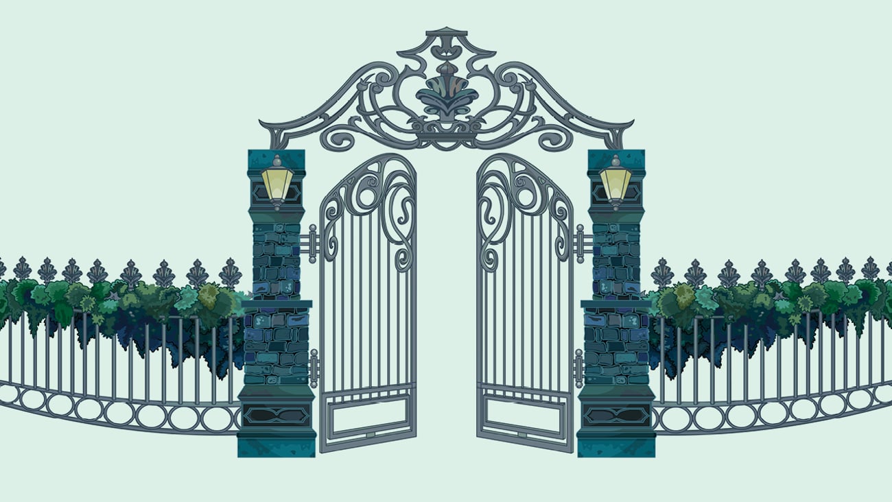 A large ornate gate