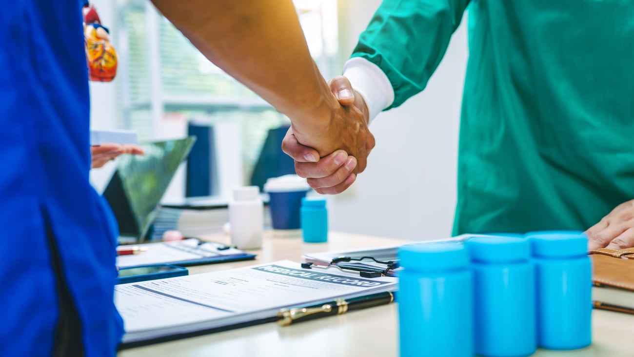 Doctors shaking hands
