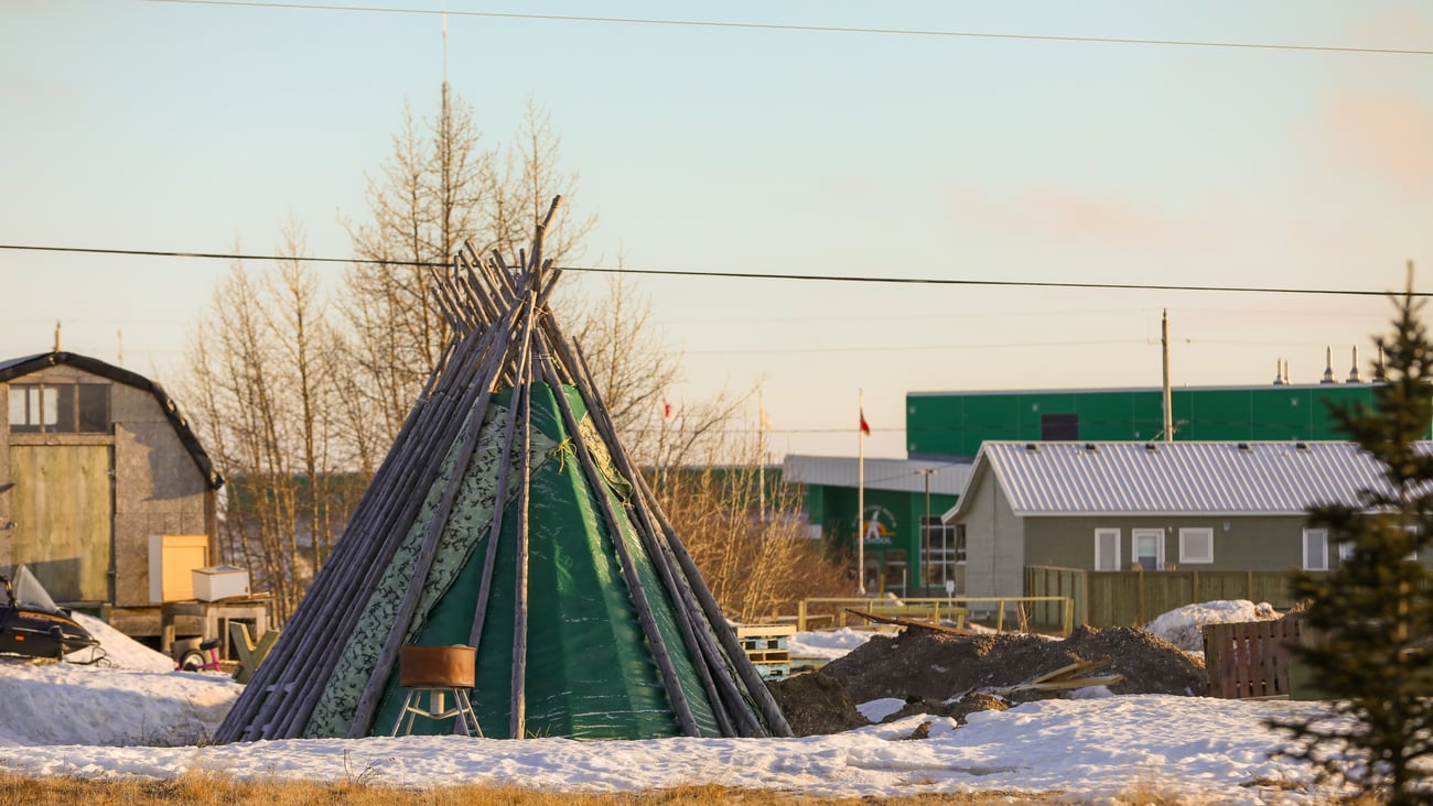 A teepee at Fort Severn First Nation in northern Ontario.