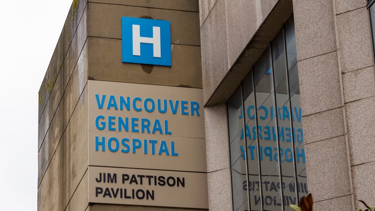 The Vancouver General Hospital sign.