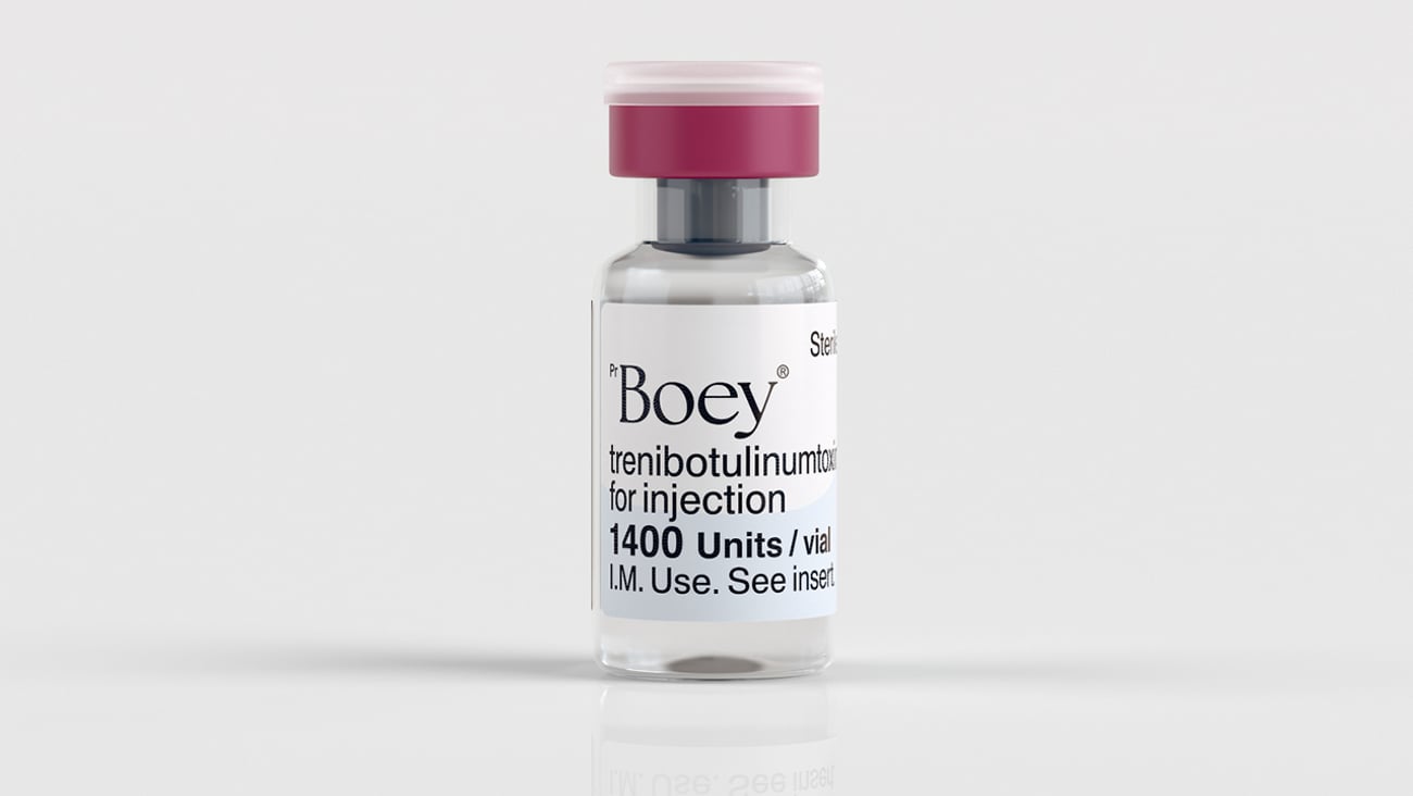 Boey for temporary improvement of frown lines