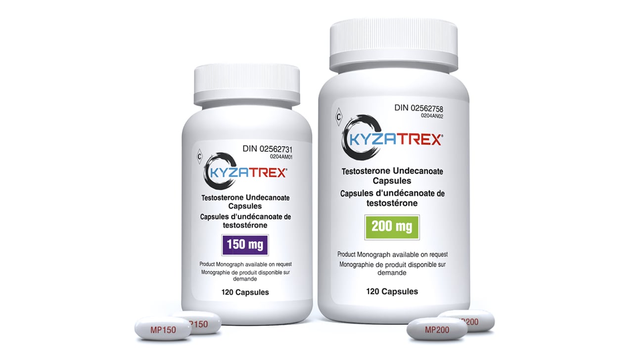 Bottles of Kyzatrex – a testosterone replacement therapy