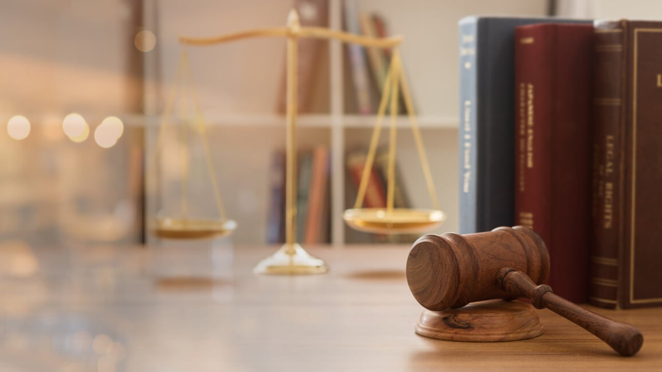 Judge gavel with law books and scales of justice. concept of justice, legal, jurisprudence. wide view.; Shutterstock ID 1141652915
