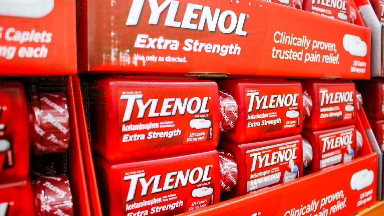 Los Angeles, California, United States - 02-13-2020: A view of several containers of Tylenol on display at a local big box grocery store.; Shutterstock ID 1646167162