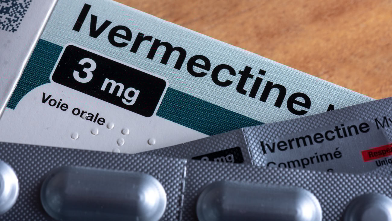 Clamart, France - April, 2, 2021: Box of Ivermectin (French packaging), an antiparasitic drug and also a potential treatment for Covid-19 disease; Shutterstock ID 1948155937