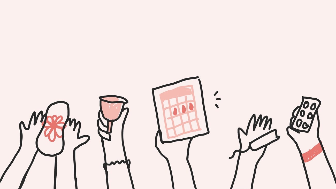Menstrual period item doodle tax and woman rights concept; Shutterstock ID 2069115548
