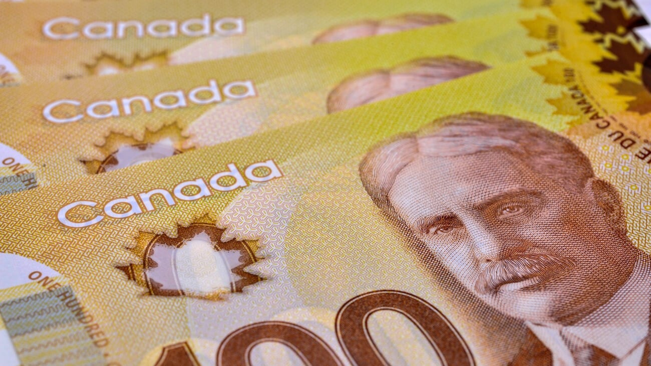 Calgary, Alberta - Feb 9, 2019: Canadian $100 dollar banknotes. The notes are dominantly brown in colour; Shutterstock ID 2258943187