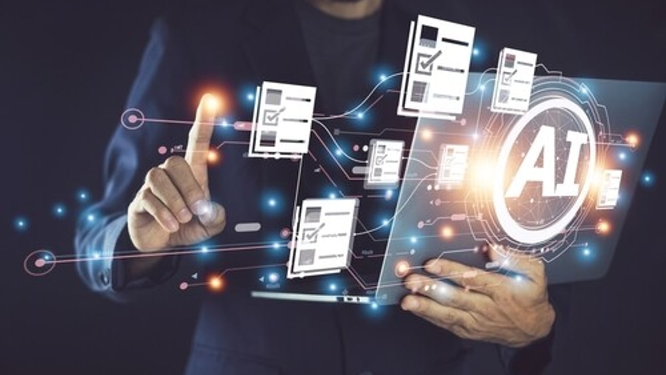 Data analysis of document ai artificial intelligence for ERP management; Shutterstock ID 2394203161