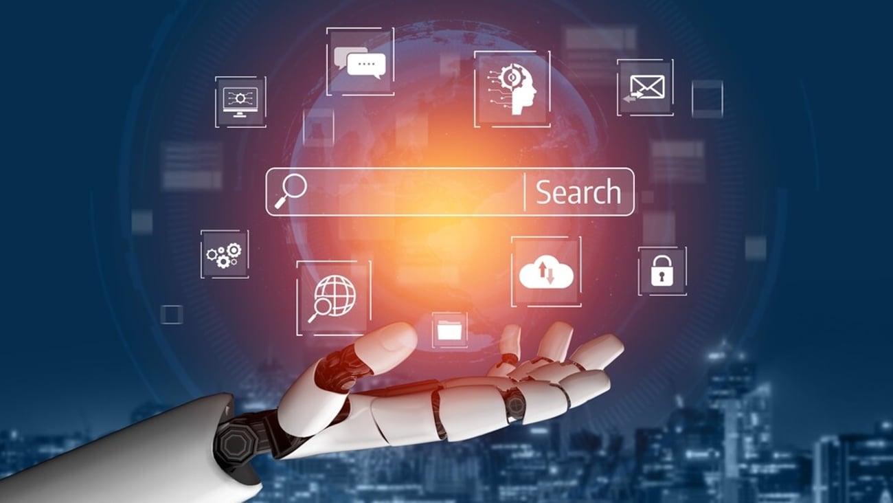 AI improves SEO with smart keyword tools, search pattern analysis, and virtual assistants to boost online visibility and marketing reach. Vouch; Shutterstock ID 2661263243