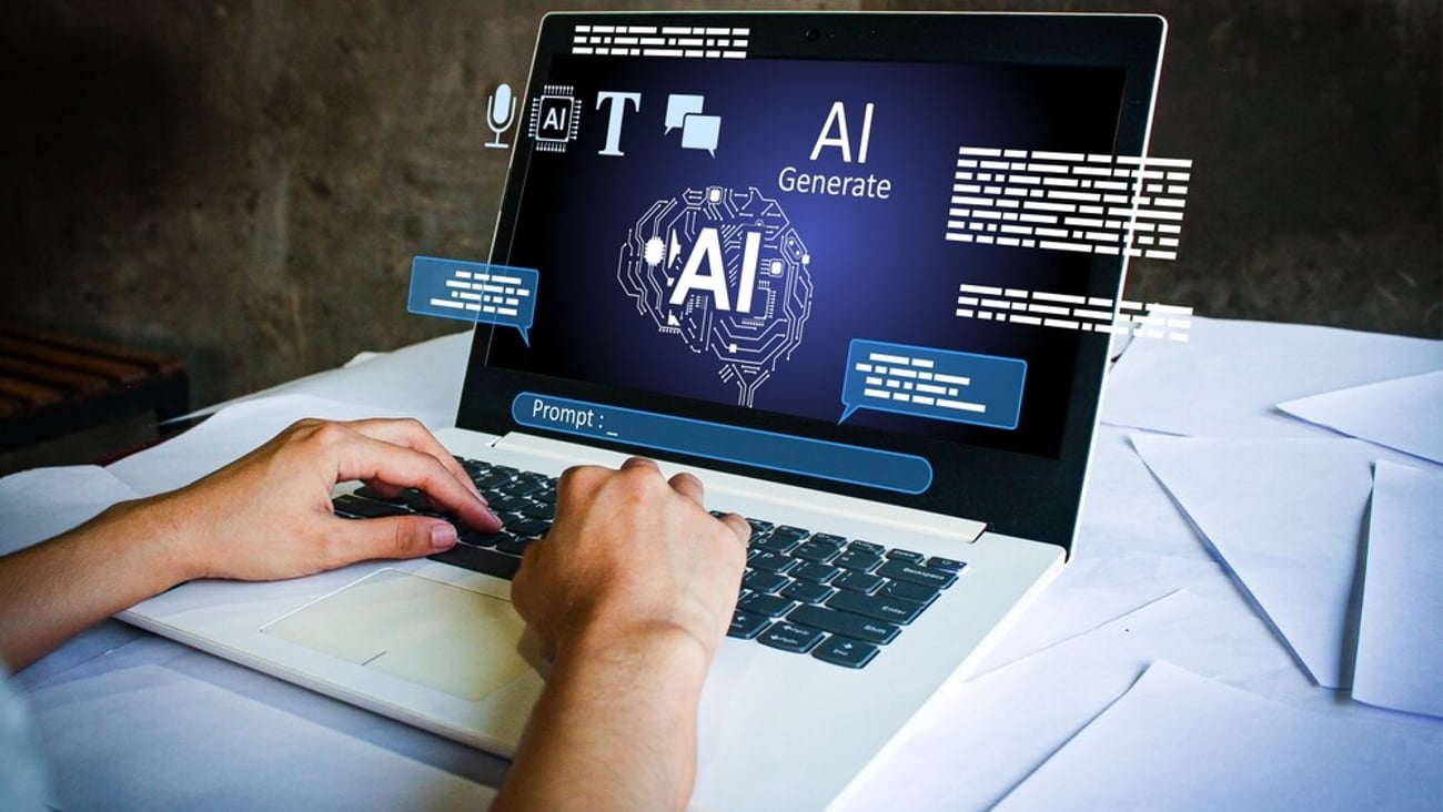 Artificial intelligence and prompt generation vector for AI tools, machine learning, and automation concept. Ideal for technology design, innovation, and digital solution illustration.; Shutterstock ID 2665667415