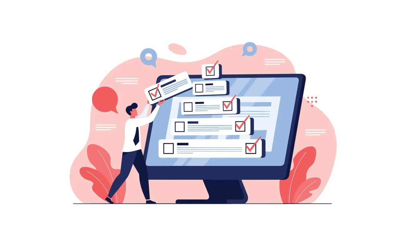 Digital survey and online polling for business growth; Shutterstock ID 2670041815
