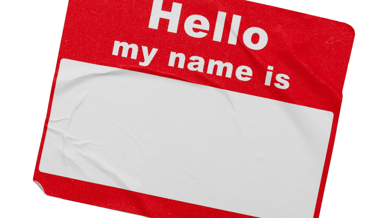 Used Wrinkled Hello Tag Isolated on White Background.; Shutterstock ID 503709109