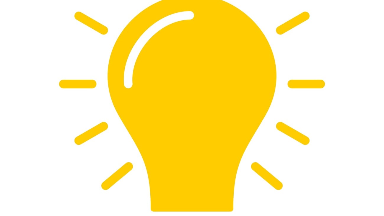 Yellow turned on lightbulb idea notification popup reminder icon on a dark background flat design vector pictogram illustration image; Shutterstock ID 607235921