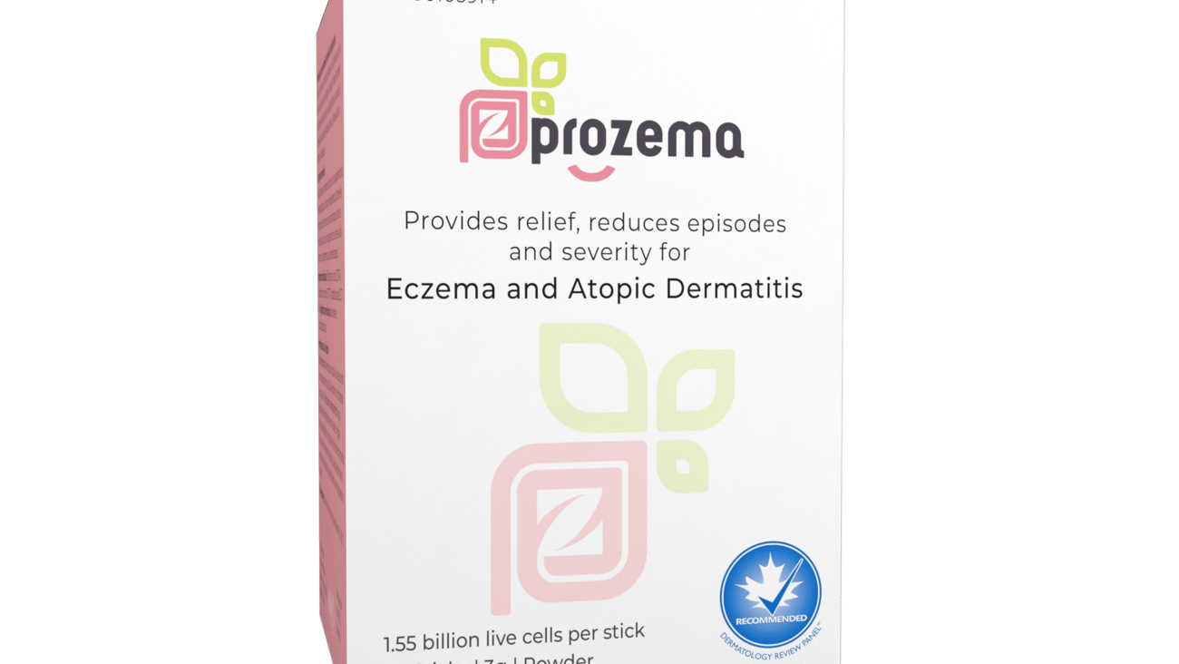 A white box with ProZema and light pink and green logo