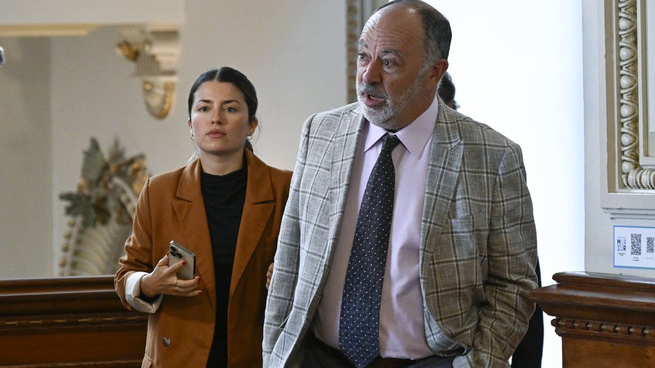 Two people walking: Quebec Health Minister Christian Dubé, right, walks to question period at the legislature in Quebec City, Tuesday, Sept. 17, 2024. CP/Jacques Boissinot