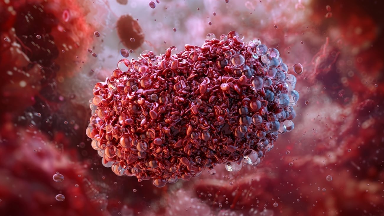 A close up of a mpox cell