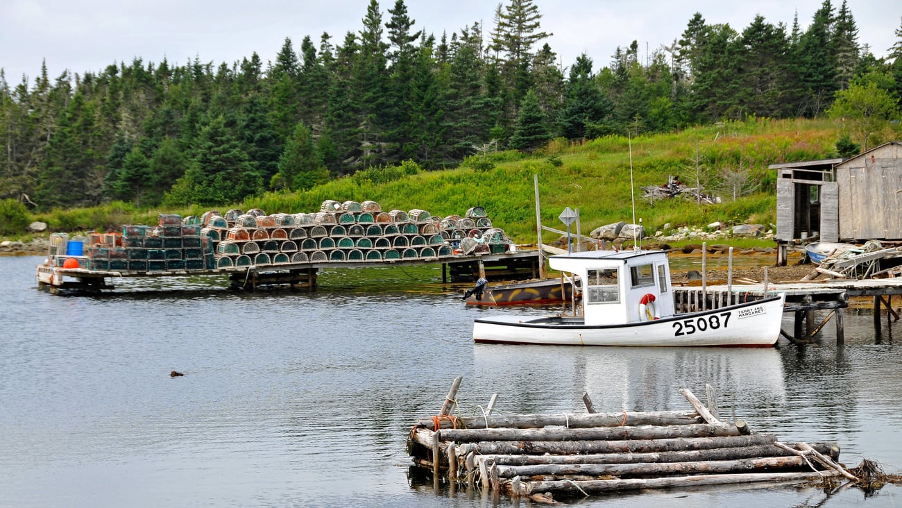 Lobster traps in Sheet Harbour, N.S., taken in August 1, 2010.