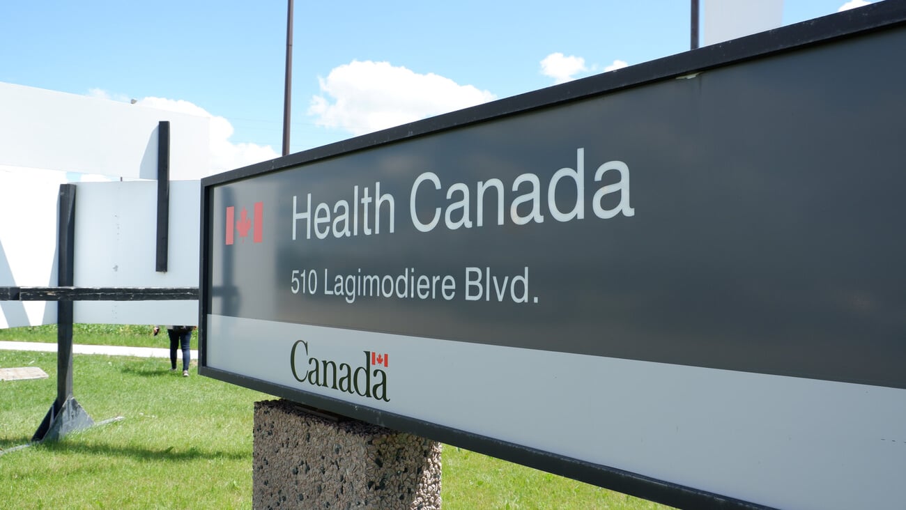 Winnipeg Manitoba Canada. July 1st 2017. View of Health Canada 510 Lagimodiere Blvd' board installed in lawn and in summer.; Shutterstock ID 1079988023