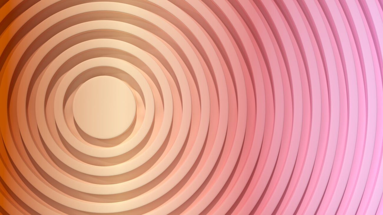 3D rendering. Volumetric rings of peach-pink color with soft gradient. Wallpaper, advertising, background for the site, calendar, business cards, business concept.; Shutterstock ID 2137427043