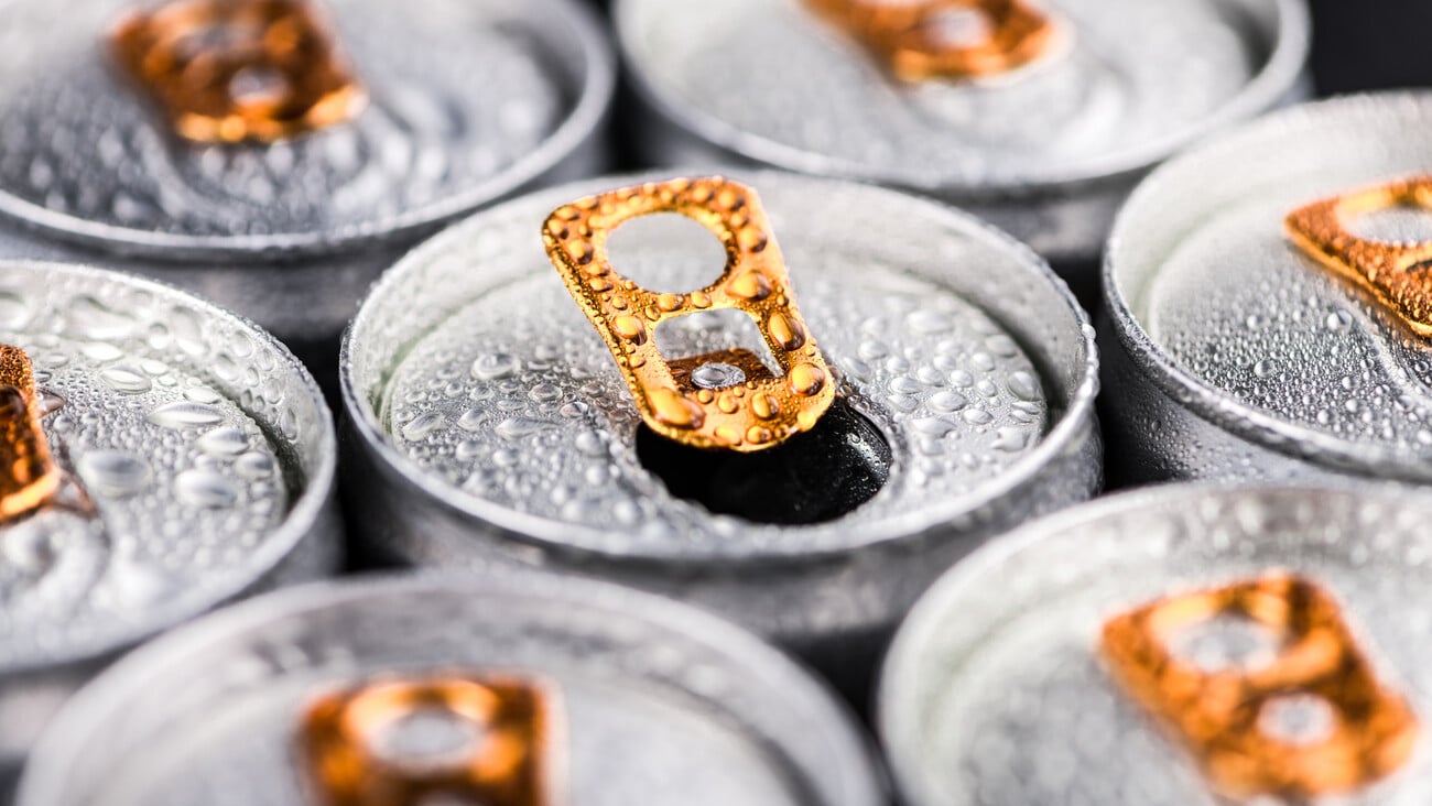 Portion of fresh Energy Drinks  close-up shot; selective focus; Shutterstock ID 731688628