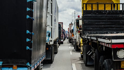 a truck that is sitting on the side of a road